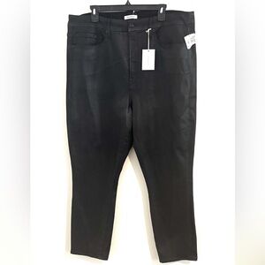 Good American Size 24 Waxed Black Denim Women’s Good Legs